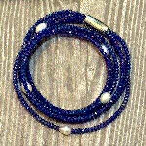 Vantel Pearls Drawn to You Wrap [Blueberry]